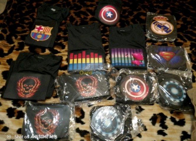 tshirt led retroactif lumineux