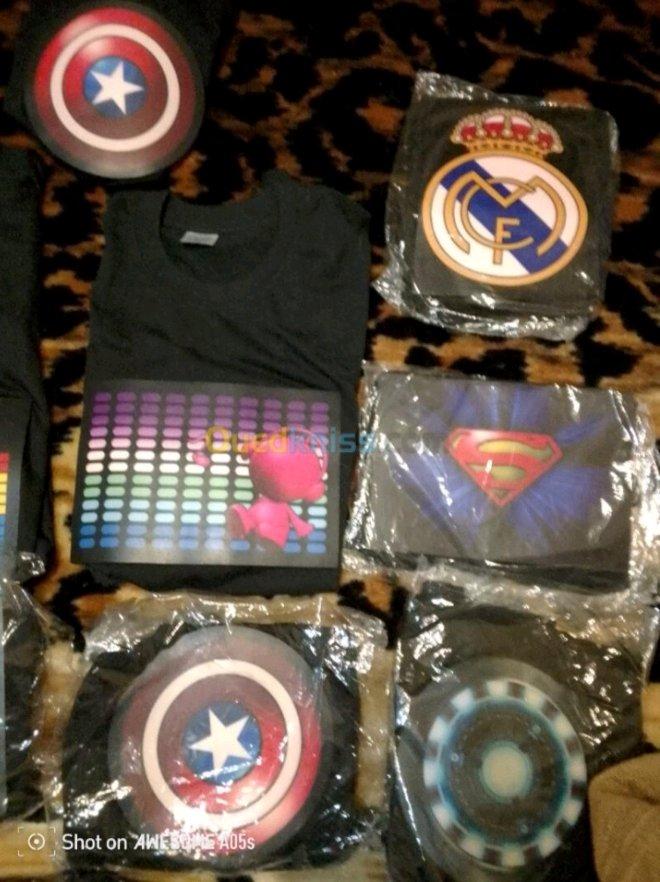 tshirt led retroactif lumineux