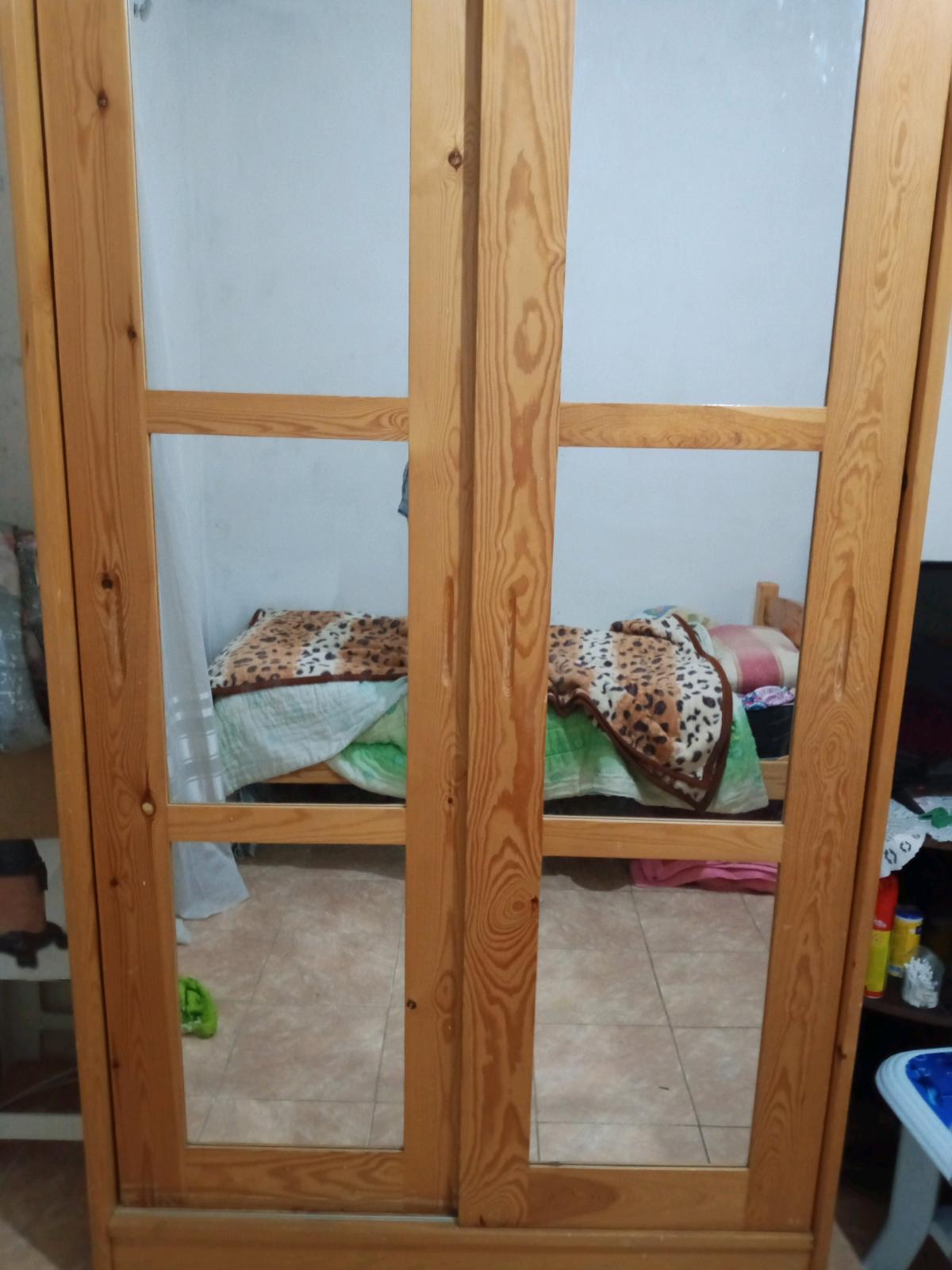 armoire deux portes bois blanc