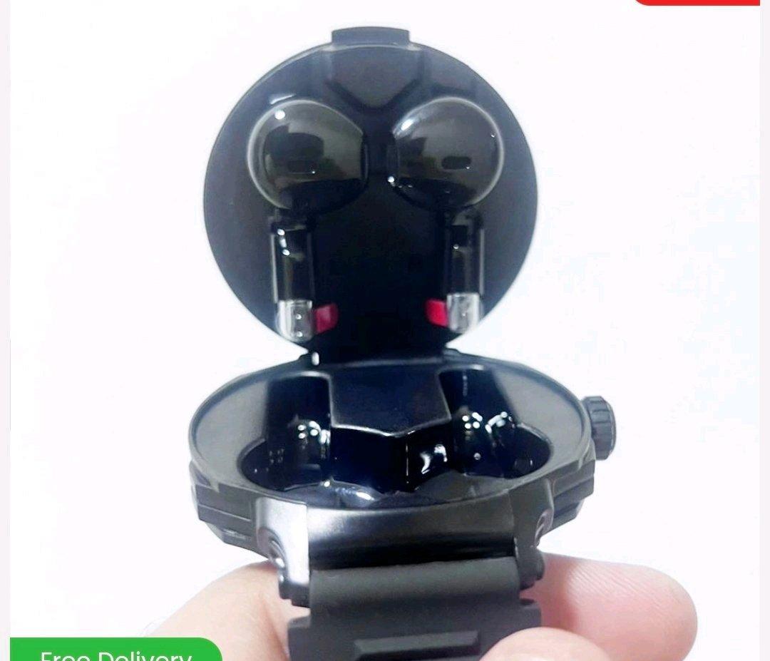 Smartbarry A80 ساعة ذكية 2 في 1 مع سماعات