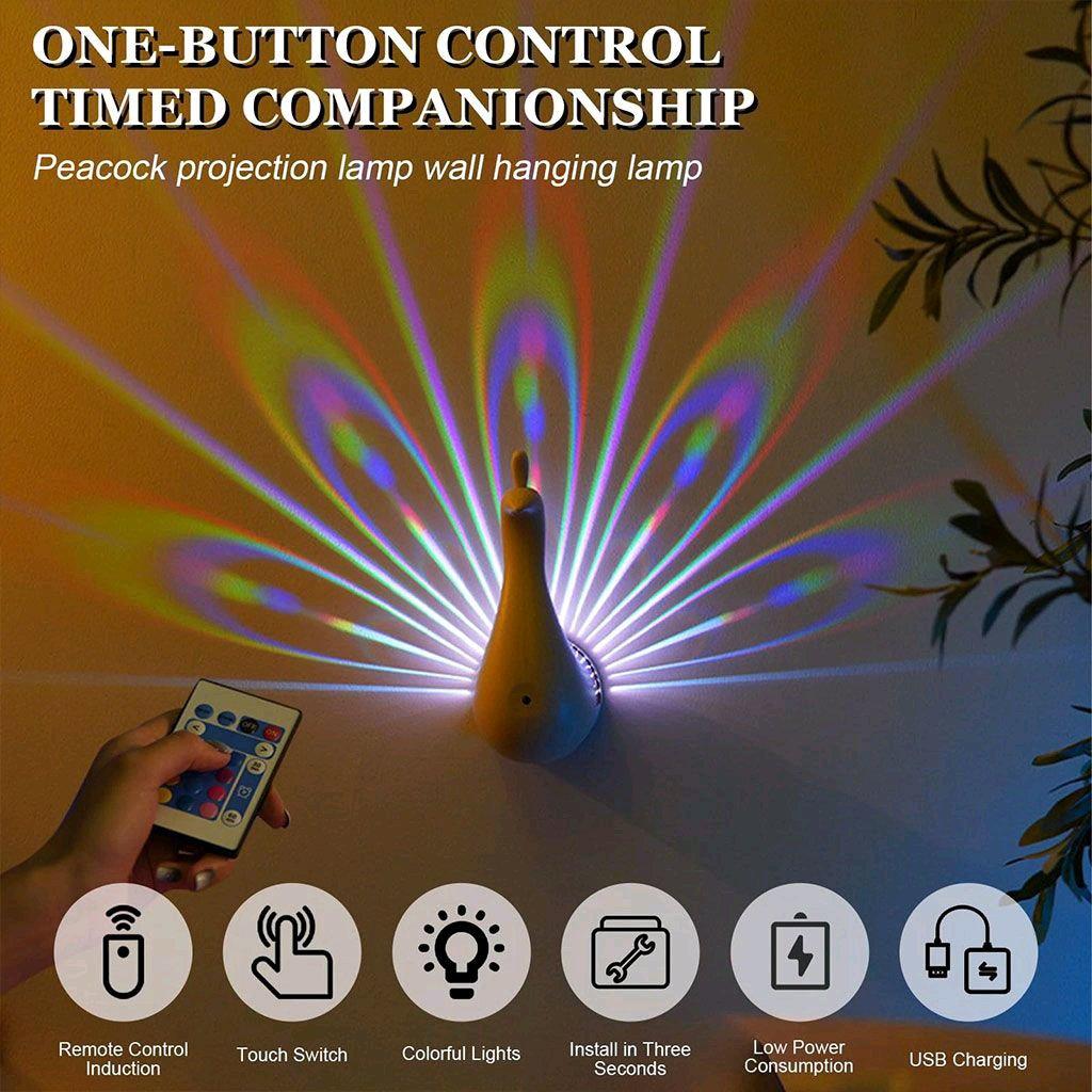 مصباح ديكور علي شكل طاوس