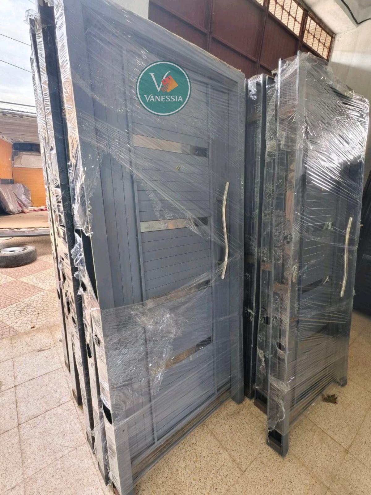 Porte DEntre 1M En Fer  Avec Plaque Inox  Porte dentre en fe