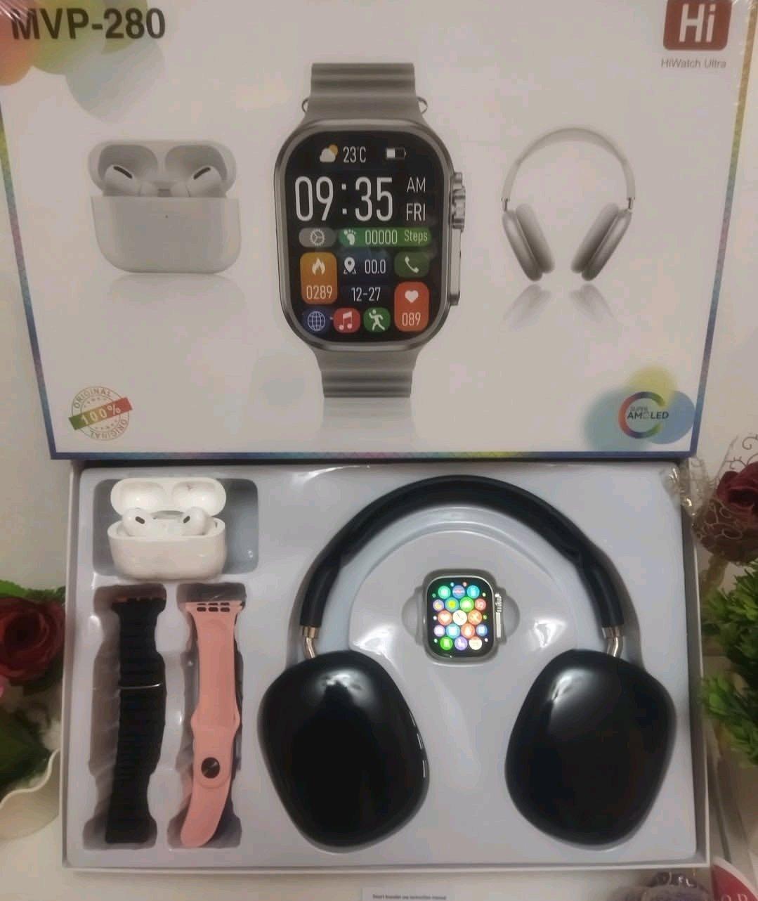 طقم كاسك aipods ساعة ذكية HiHiwatch Ultra MVP280 - Alger Centre, Alger - Tijelabin