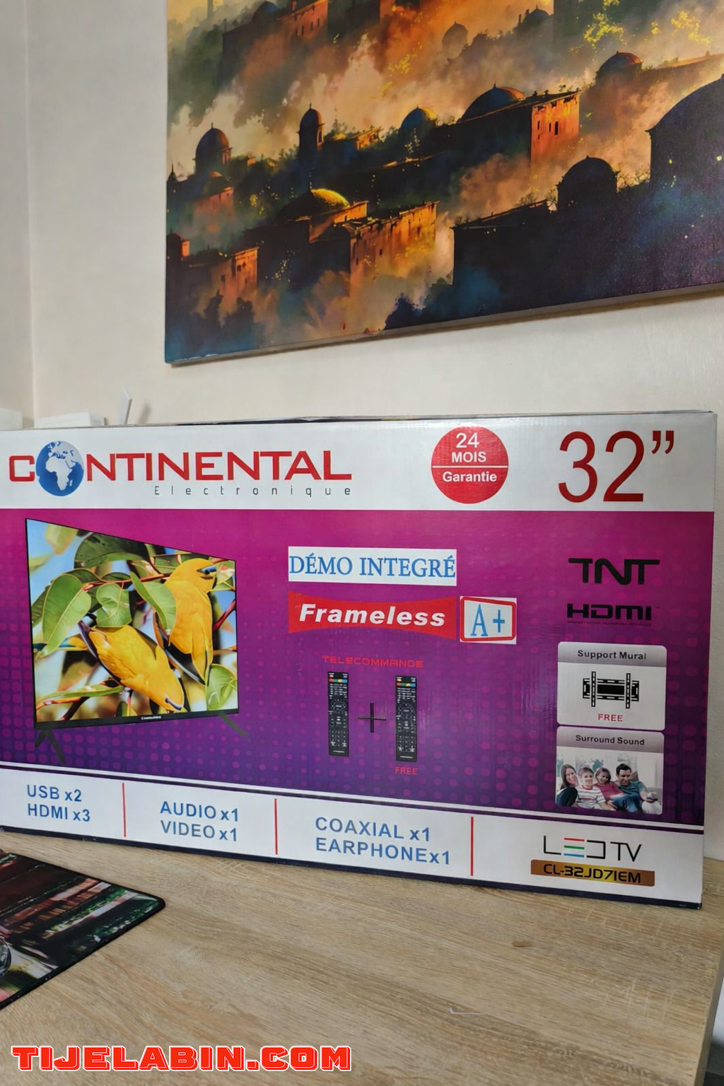 Télévision 32P Simple +Démo Intégrer+support Marque Continental - , Batna - Tijelabin