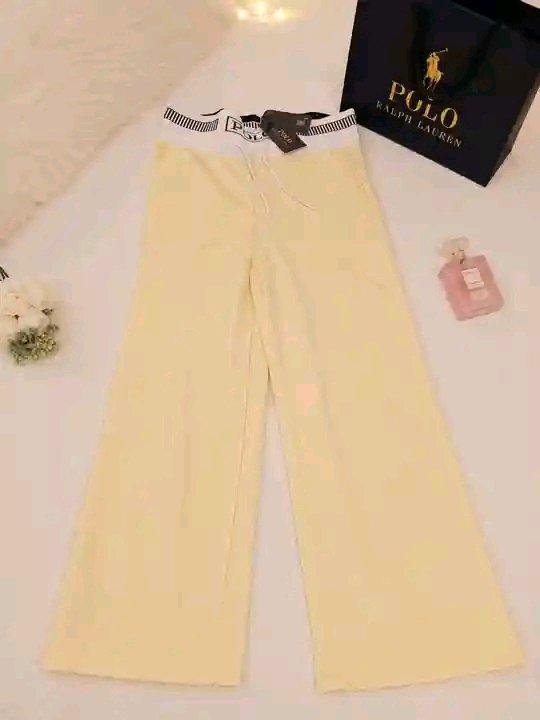 Pantalon carr style Polo  coupe large  couleur jaune pastel - Bejaia, Béjaïa - Tijelabin
