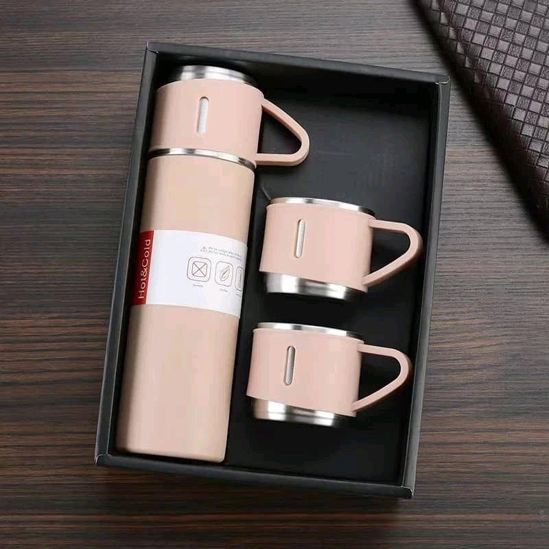 طقم ترمس حراري فاخر حافظ للبرودة والحرارة مع 3 أكواب  طقم هد - Benairia, Chlef - Tijelabin