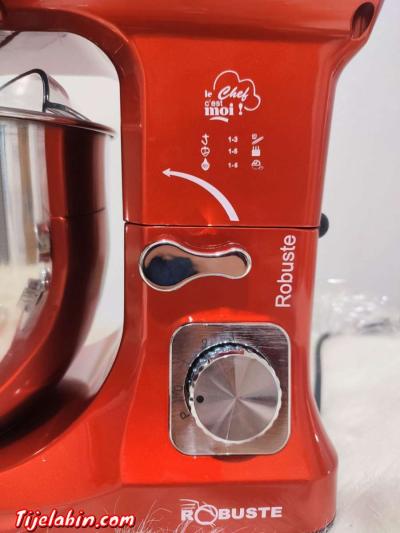 Pétrin 3en1 1000 Watts 5 Litres Couleur rouge Robuste - Thumbnail 3