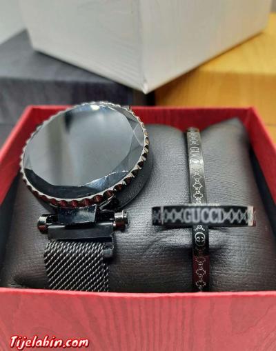 سوار مغناطيسي +LEDحزمة ساعة  سوار + خاتم التقييم - Thumbnail 3