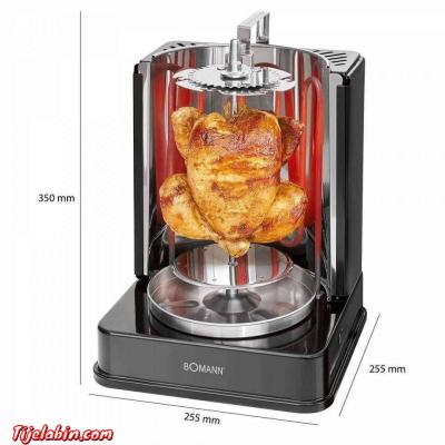 شواية عمودية متعددة الإستعمالات 3في1 للكباب والدجاج وأعواد ا - Thumbnail 2