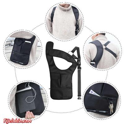 حقيبة مخفية ضد السرقة تحت الإبط - Thumbnail 4