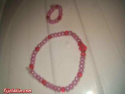 bracelet avec bague simple rose_rouge - Hussein Dey, Alger