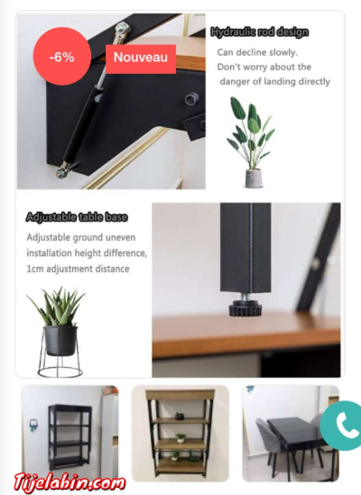 طاولة أكل قابلة للطي - Thumbnail 5