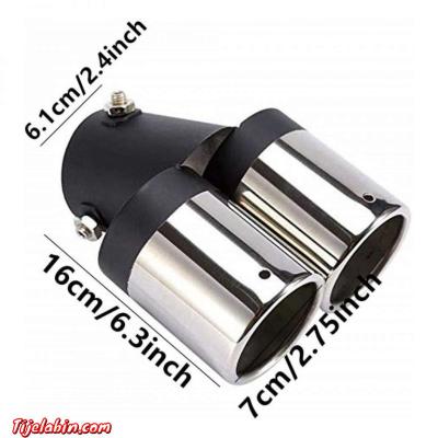 Sortie Tuyau d’Echappement Double En Acier Pour Voitures STA - Thumbnail 2