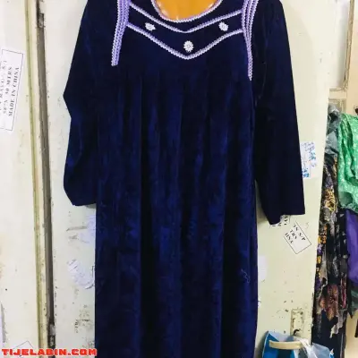 جبة تاع عجايز قطيفة - Thumbnail 3