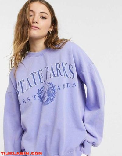 purple sweat-shirt - Thumbnail 2