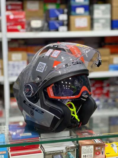 CASQUE LS2 ORIGINAL PLEIN OPTIONDOUBLE VISIRE ANTI BULLE - Thumbnail 4