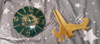 ساعة من الريزين ايبوكسي horloge murale en rsine - Thumbnail 2