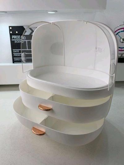 صندوق تخزين المكياج حامل عرض مستحضرات التجميل مع درج - Thumbnail 5