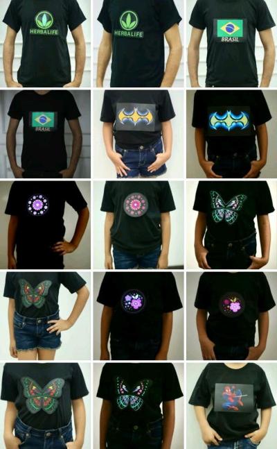 tshirt led retroactif lumineux au son - Thumbnail 3