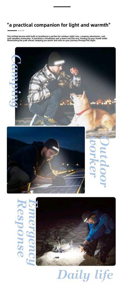 قبعة شتوية مزودة بمصباح أمامي - Thumbnail 2