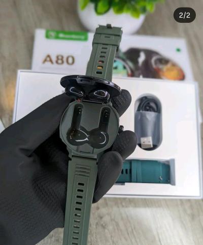 Smartbarry A80 ساعة ذكية 2 في 1 مع سماعات - Thumbnail 3