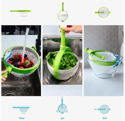 Panier Dgouttage Rotatif pour Fruits et Lgumes Facile et Rap - Thumbnail 3