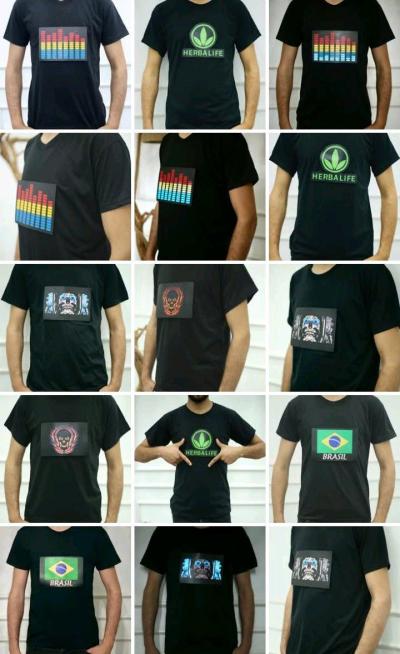 tshirt led retroactif lumineux au son - Thumbnail 2