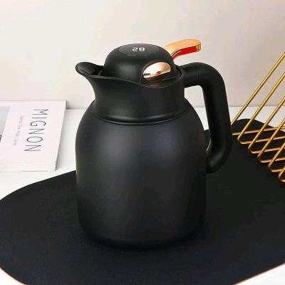 إبريق معزول مزود بفتحة شاي مقسمة وغطاء لعرض درجة الحرارة مصن - Thumbnail 5