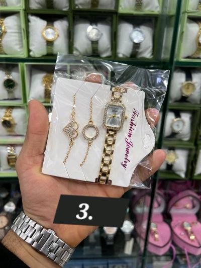 طقم نسائي ساعة و 2 براسلي - Thumbnail 3