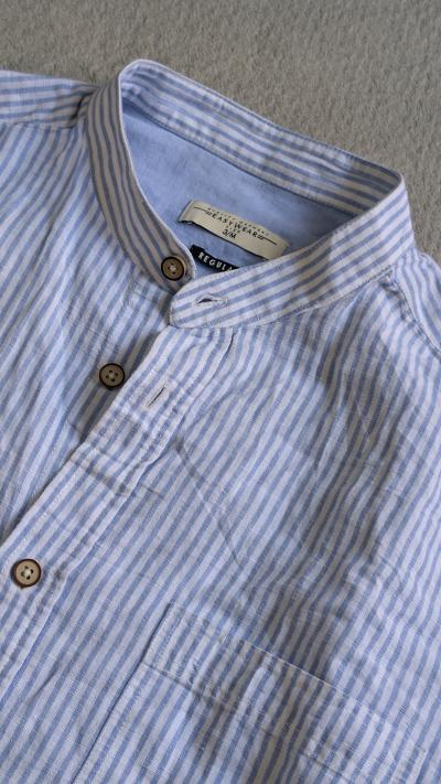 Chemise en lin et Cotton pour homme Original - Thumbnail 3