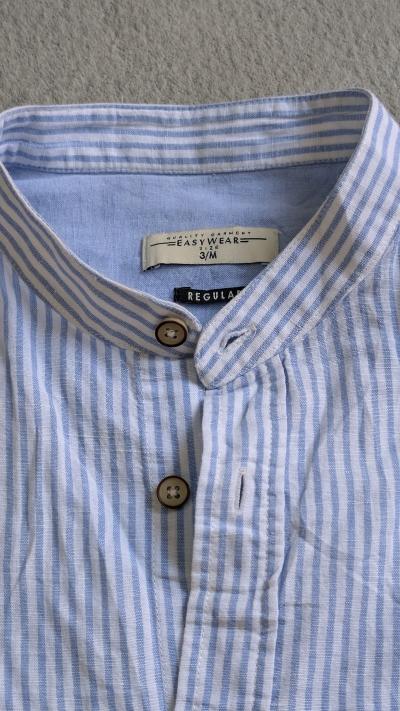 Chemise en lin et Cotton pour homme Original - Thumbnail 2