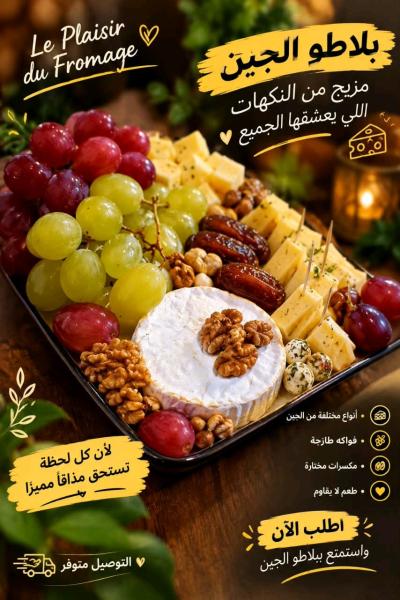 بلاطو جبن راقي لكل مناسباتكم المميزة