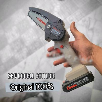 منشار حطب CROWN  20Vنوعية جيدة Double batterie lithium 20v